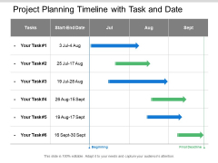 Project Planning Timeline With Task And Date Ppt PowerPoint Presentation Infographic Template Pictures Project Planning Timeline With Task And Date Ppt PowerPoint Presentation Infographic Template Pictures