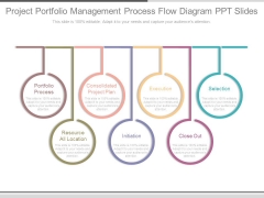 Project Portfolio Management Process Flow Diagram Ppt Slides
