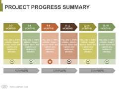 Project Progress Summary Template 2 Ppt PowerPoint Presentation Model Example File