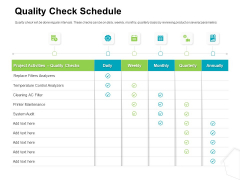 Project Quality Management Plan Quality Check Schedule Ppt Portfolio Clipart PDF Project Quality Management Plan Quality Check Schedule Ppt Portfolio Clipart PDF