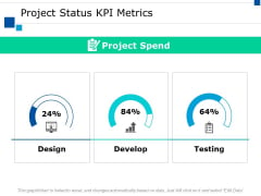 Project Status Kpi Metrics Slide Ppt PowerPoint Presentation Model Picture
