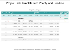 Project Task Template With Priority And Deadline Ppt PowerPoint Presentation Visual Aids Infographic Template Cpb Project Task Template With Priority And Deadline Ppt PowerPoint Presentation Visual Aids Infographic Template Cpb