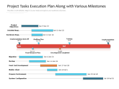 Project Tasks Execution Plan Along With Various Milestones Ppt PowerPoint Presentation Gallery Graphic Images PDF Project Tasks Execution Plan Along With Various Milestones Ppt PowerPoint Presentation Gallery Graphic Images PDF