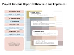Project Timeline Report With Initiate And Implement Ppt PowerPoint Presentation Infographic Template Introduction PDF Project Timeline Report With Initiate And Implement Ppt PowerPoint Presentation Infographic Template Introduction PDF