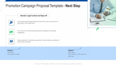 Promotion Campaign Proposal Template Next Step Ppt Slides Templates PDF Promotion Campaign Proposal Template Next Step Ppt Slides Templates PDF