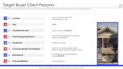 Promotional Strategies For Property Development Firm Target Buyer Client Persona Infographics PDF Promotional Strategies For Property Development Firm Target Buyer Client Persona Infographics PDF