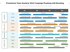 Promotional Team Quarterly Work Campaign Roadmap With Branding Microsoft