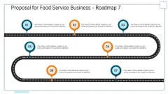 Proposal For Food Service Business Roadmap Seven Stage Process Ppt Layouts Graphic Images PDF Proposal For Food Service Business Roadmap Seven Stage Process Ppt Layouts Graphic Images PDF