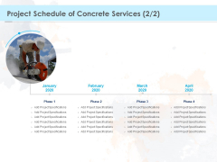 Proposal Template For Concrete Supplier Service Project Schedule Of Concrete Services 2020 Download PDF