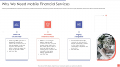 Providing Electronic Financial Services To Existing Consumers Why We Need Mobile Financial Services Themes PDF