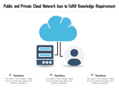 Public And Private Cloud Network Icon To Fulfill Knowledge Requirement Ppt PowerPoint Presentation Ideas Rules PDF