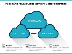 Public And Private Cloud Network Vector Illustration Ppt PowerPoint Presentation Design Ideas PDF