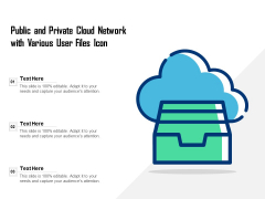 Public And Private Cloud Network With Various User Files Icon Ppt PowerPoint Presentation Portfolio Ideas PDF