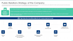 Public Relations Strategy Of The Company Ppt Infographics Ideas PDF Public Relations Strategy Of The Company Ppt Infographics Ideas PDF