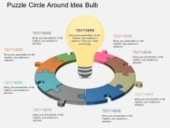 Puzzle Circle Around Idea Bulb Powerpoint Template Puzzle Circle Around Idea Bulb Powerpoint Template