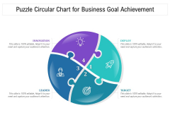 Puzzle Circular Chart For Business Goal Achievement Ppt PowerPoint Presentation Infographic Template Ideas PDF