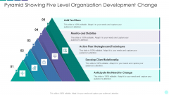 Pyramid Showing Five Level Organization Development Change Brochure PDF