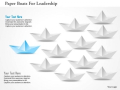 Paper Boats For Leadership PowerPoint Template