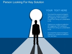 Person Looking For Key Solution PowerPoint Templates