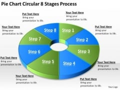 Pie Chart Circular 8 Stages Process Cleaning Service Business Plan PowerPoint Slides