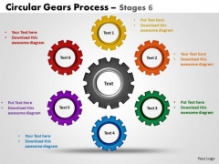PowerPoint Backgrounds Chart Circular Gears Ppt Slide Designs