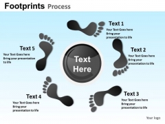 PowerPoint Education Footprints Process Ppt Templates
