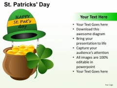 PowerPoint Layout Pot Of Gold Patricks Day Ppt Backgrounds