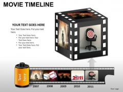 PowerPoint Themes Business Movie Timeline Ppt Slides