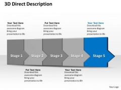 Ppt 3d Straight Description To Cut Off Business Losses Five Steps PowerPoint Templates
