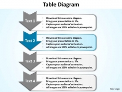Ppt 4 Step Table Diagram Editable Business Plan PowerPoint Templates Ppt 4 Step Table Diagram Editable Business Plan PowerPoint Templates
