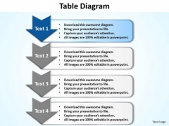 Ppt 4 Step Table Diagram Presentation Editable PowerPoint Templates Ppt 4 Step Table Diagram Presentation Editable PowerPoint Templates
