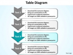 Ppt 4 Step Table Swim Lane Diagram PowerPoint Template Editable Templates Ppt 4 Step Table Swim Lane Diagram PowerPoint Template Editable Templates