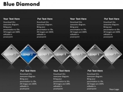 Ppt Blue Diamond Linear Series 7 Power Point Stage PowerPoint Templates