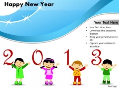 Ppt Cards And Dices Happy New Year Project Management PowerPoint Templates