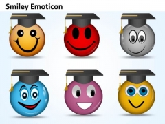 Ppt Graduation Celebration Smiley Emoticon Business Strategy PowerPoint Business Templates