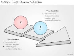 Ppt Slide 2 Step Linear Arrow Diagram Strategic Planning