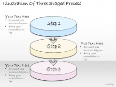 Ppt Slide Illustration Of Three Staged Process Sales Plan