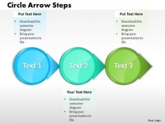 Ppt Three Circle Text Arrow Process Create PowerPoint Macro Templates