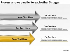 Process Arrows Parallel To Each Other 3 Stages Ppt Business Plan Generator PowerPoint Slides