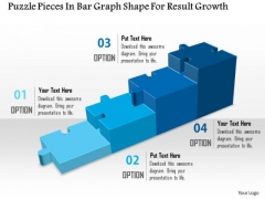 Puzzle Pieces In Bar Graph Shape For Result Growth Presentation Template