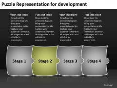 Puzzle Representation For Development Free Flow Chart PowerPoint Slides