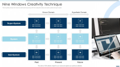QA Plan Set 2 Nine Windows Creativity Technique Ppt PowerPoint Presentation Gallery Brochure PDF