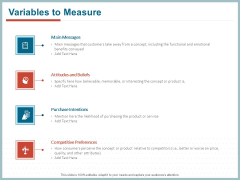 Qualitative Concept Testing Variables To Measure Ppt PowerPoint Presentation Ideas Maker PDF Qualitative Concept Testing Variables To Measure Ppt PowerPoint Presentation Ideas Maker PDF