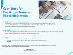Qualitative Market Research Study Case Study For Qualitative Business Research Services Diagrams PDF Qualitative Market Research Study Case Study For Qualitative Business Research Services Diagrams PDF