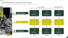 Quality Management Plan Templates Set 2 Nine Windows Creativity Technique Topics PDF
