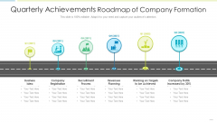 Quarterly Achievements Roadmap Of Company Formation Diagrams PDF