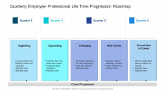 Quarterly Employee Professional Life Time Progression Roadmap Formats