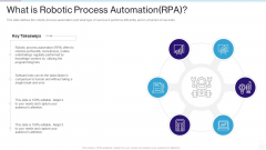 RPA IT What Is Robotic Process Automation RPA Ppt Portfolio Mockup PDF