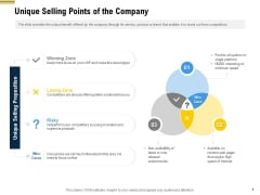 Raise Funding From Pre Seed Money Unique Selling Points Of The Company Infographics PDF Raise Funding From Pre Seed Money Unique Selling Points Of The Company Infographics PDF