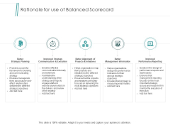 Rationale For Use Of Balanced Scorecard Ppt PowerPoint Presentation Diagram Images